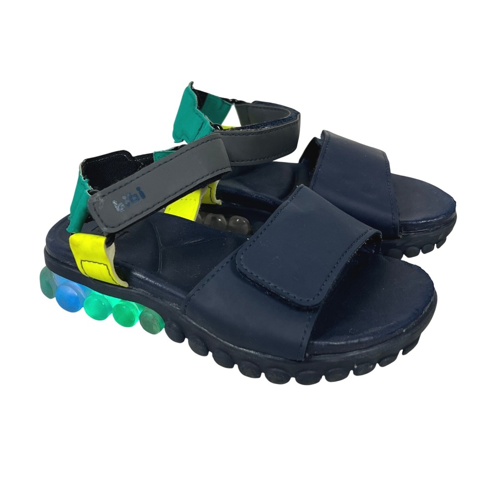 Bibi Summer Roller Kids Navy Blue Gils‎ Boys Sandals Light LED Blink EUR 29 11.5